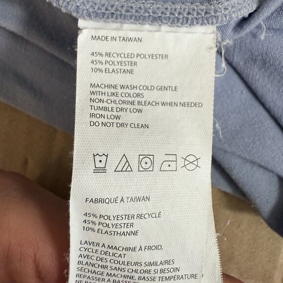 PRANA Sanna Dress L Blue Boatneck T-Shirt Mini Cap Sleeve Casual EUC B72 - Picture 6 of 6